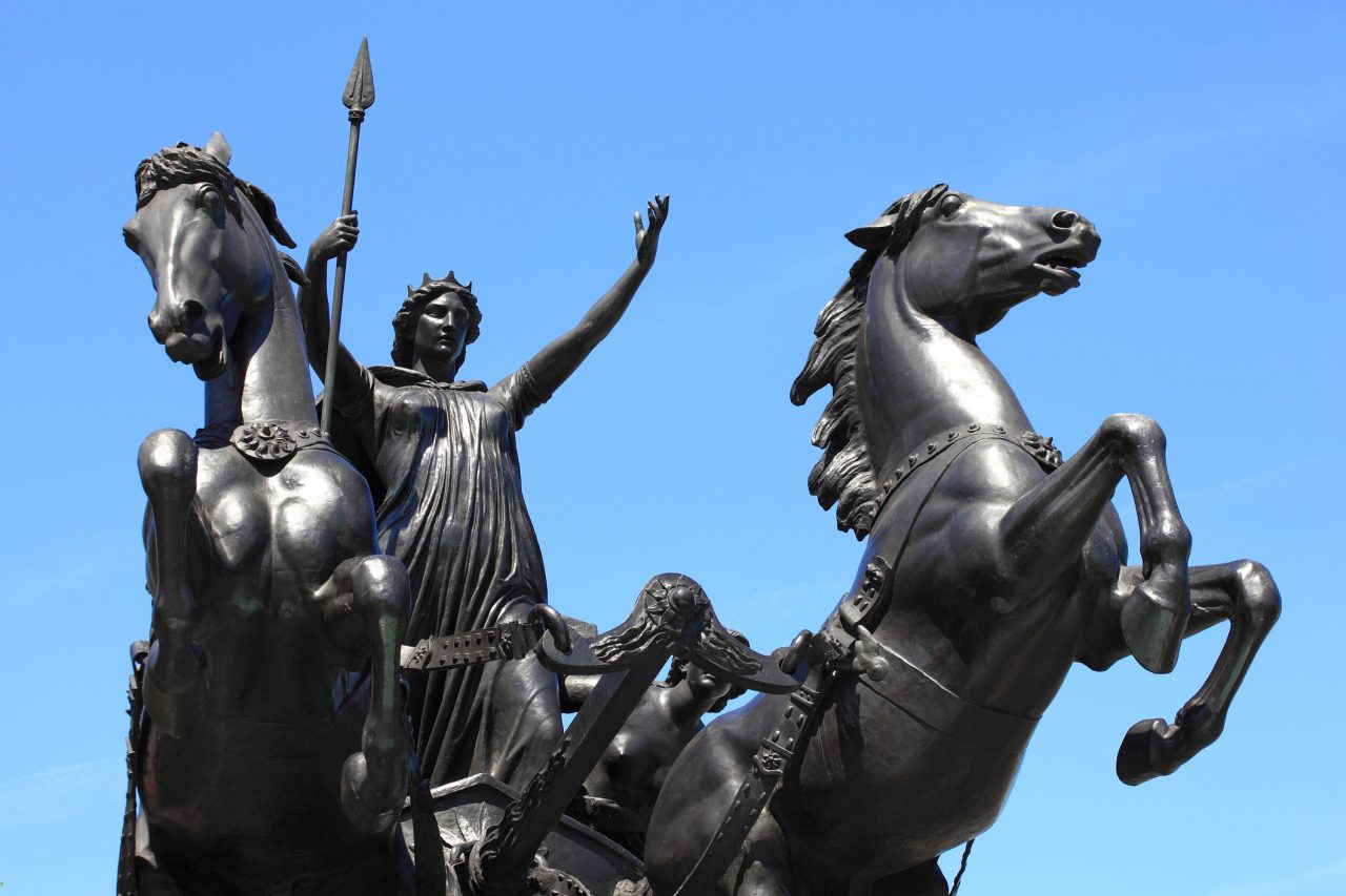 Statue av dronning Boudica
