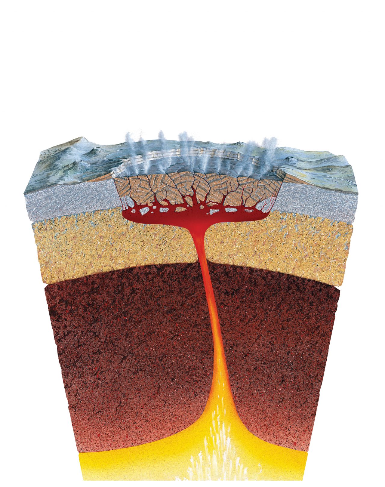 Vulkanutbrudd illustrert