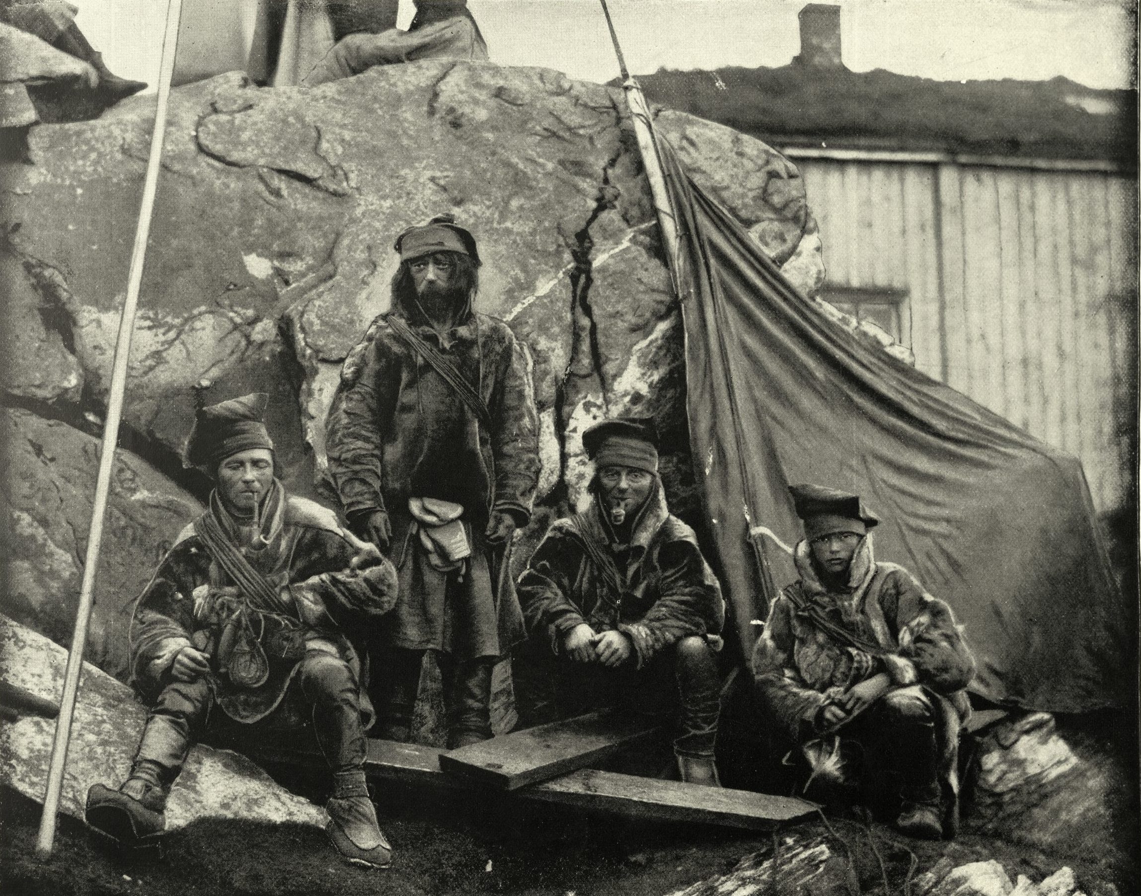 Bilde fra 1800-tallet av samer i Norge