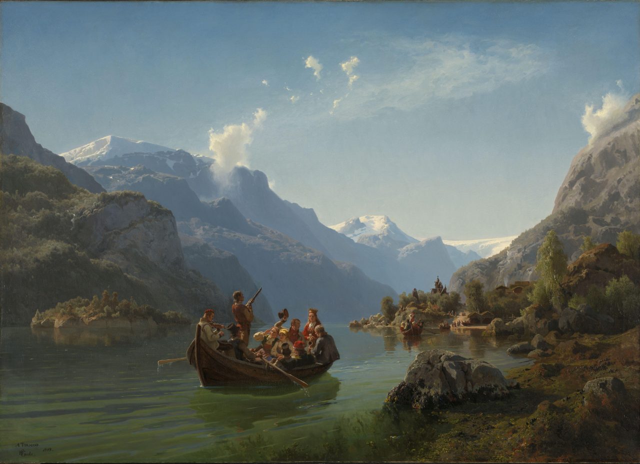 Brudeferd i Hardanger, malt av Adolph Tidemand og Hans Gude