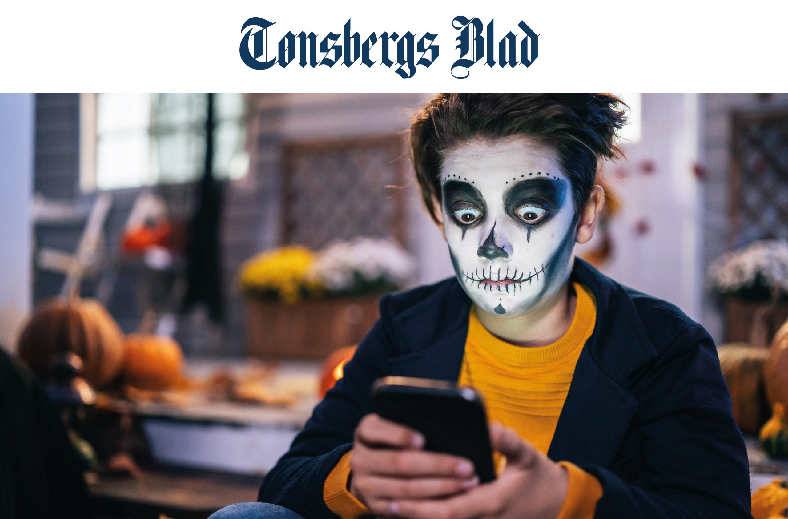 Nyhet om halloween-mobbing i Tønsbergs Blad