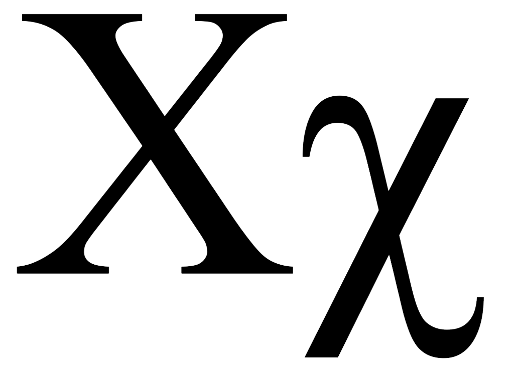 Den greske bokstav en Chi som ser ut som X.