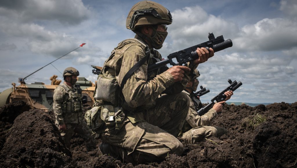 Tyrkiske soldater under en Nato-øvelse
