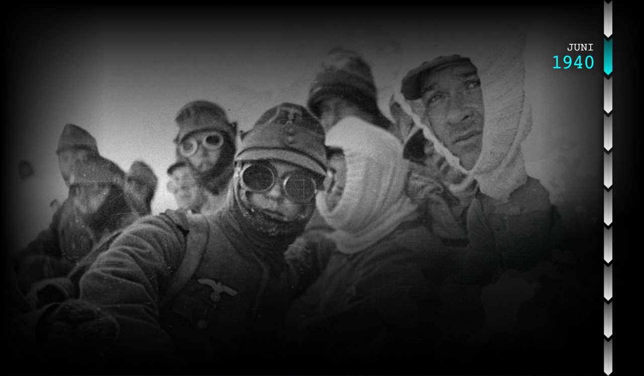 Tyske soldater, såkalte bergjegere, under 2. verdenskrig