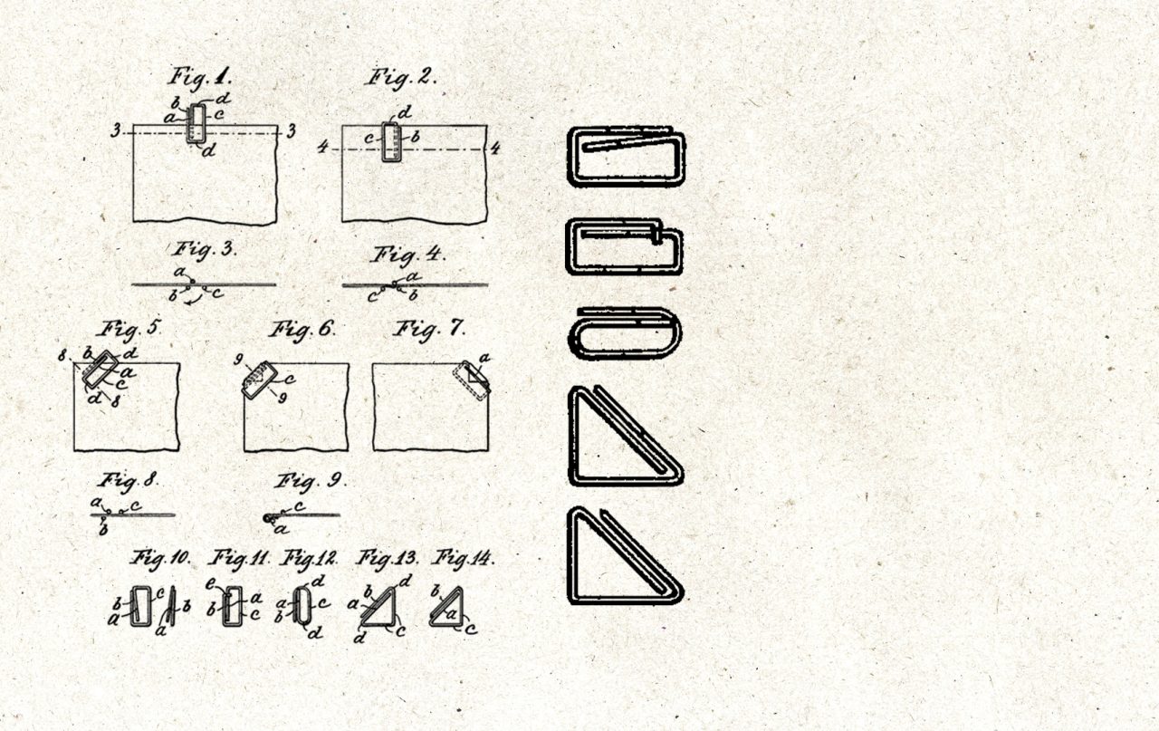 Johan Vaaler patent papirklemme