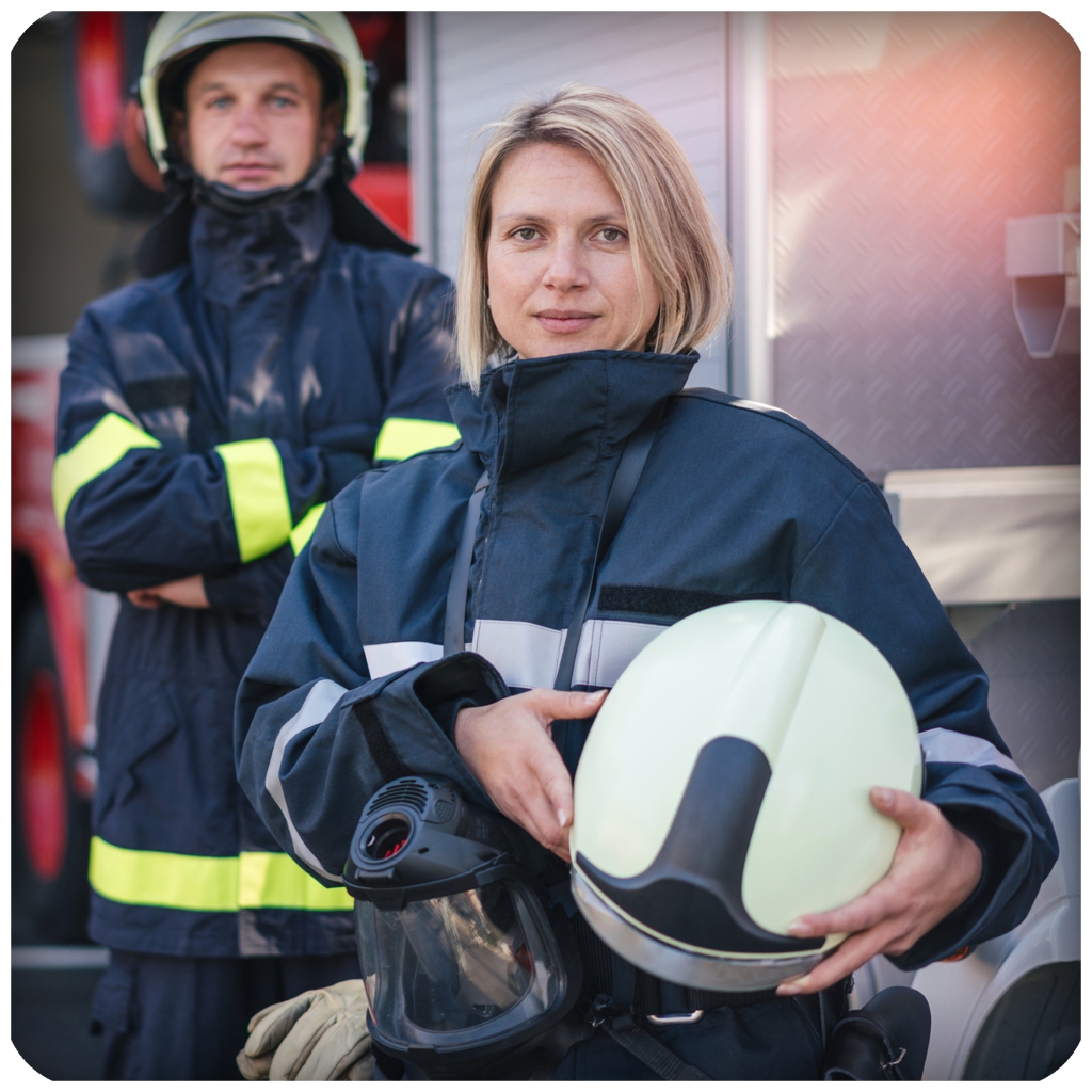 Kvinnelig brannkonstabel