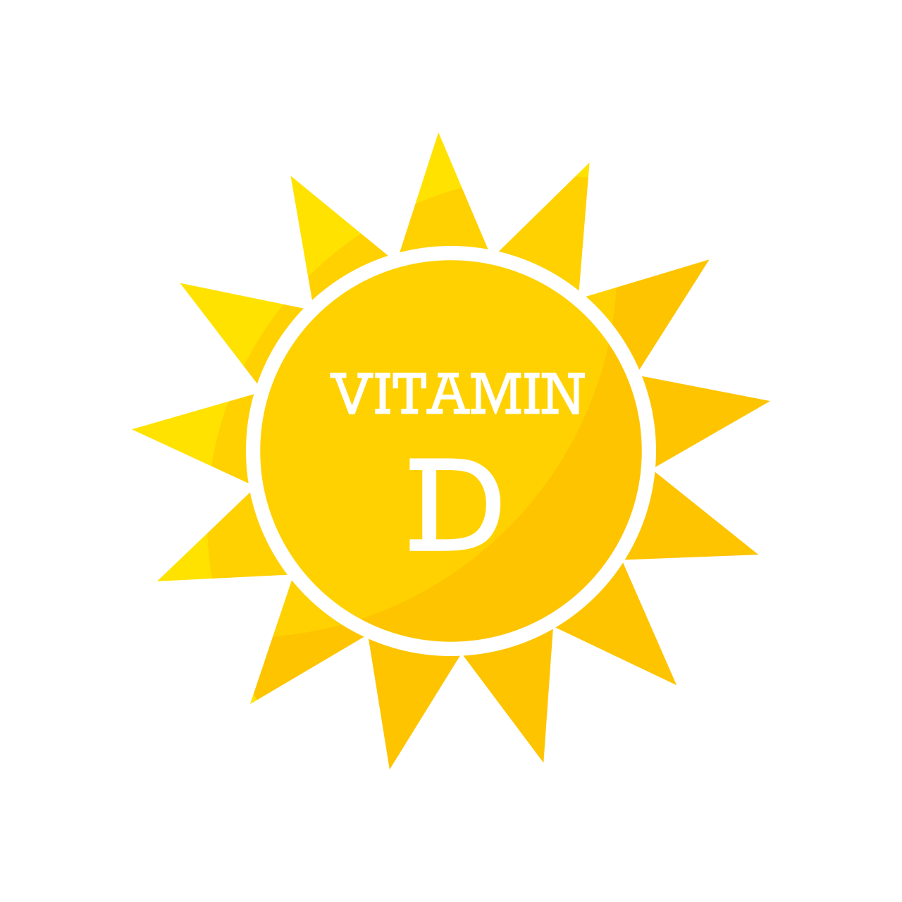 Sol med ordet D-vitamin i midten.