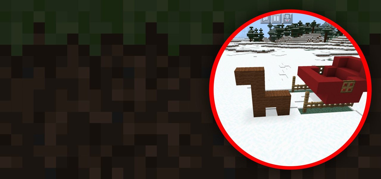 Minecraft slede med et reinsdyr