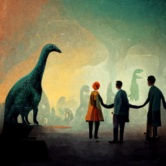 Mennesker som lever sammen med dinosaurer