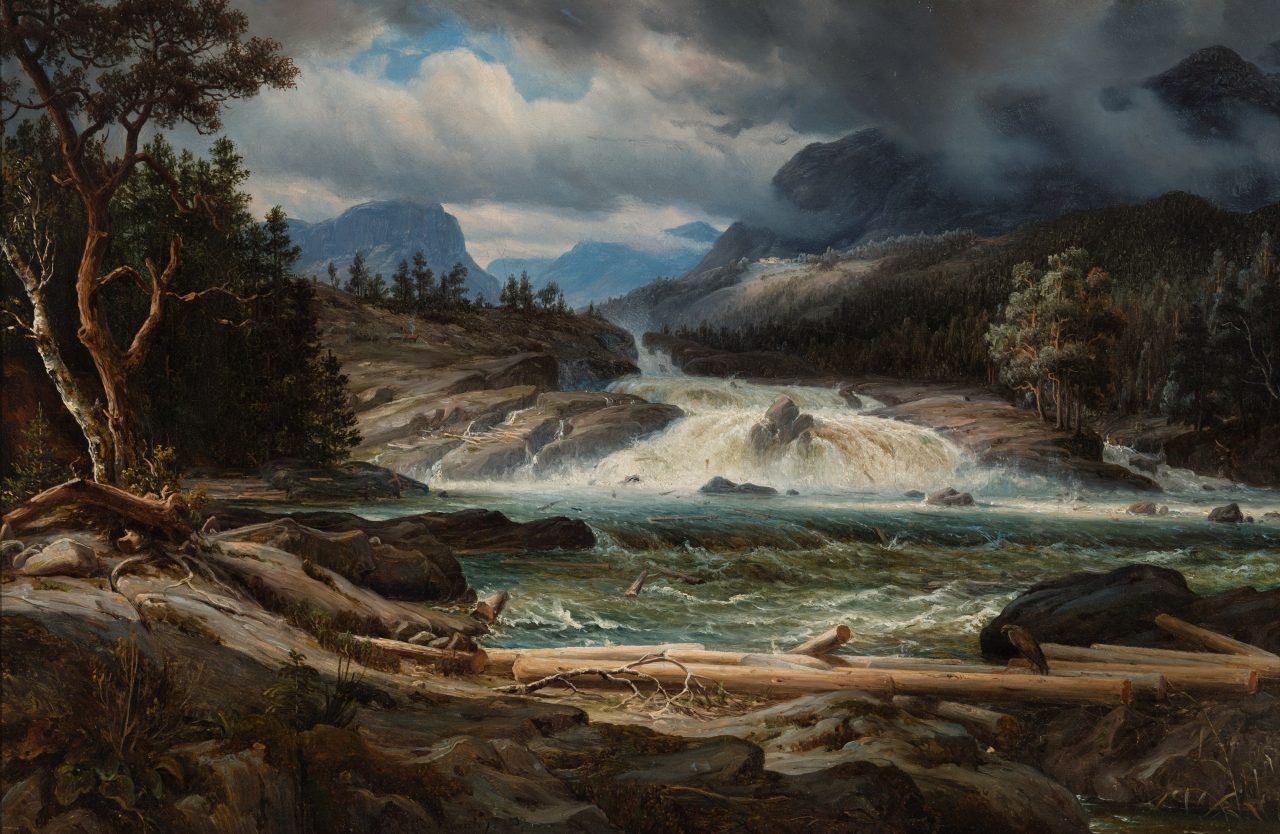 Labrofossen, maleri av Thomas Fearnley, 1837