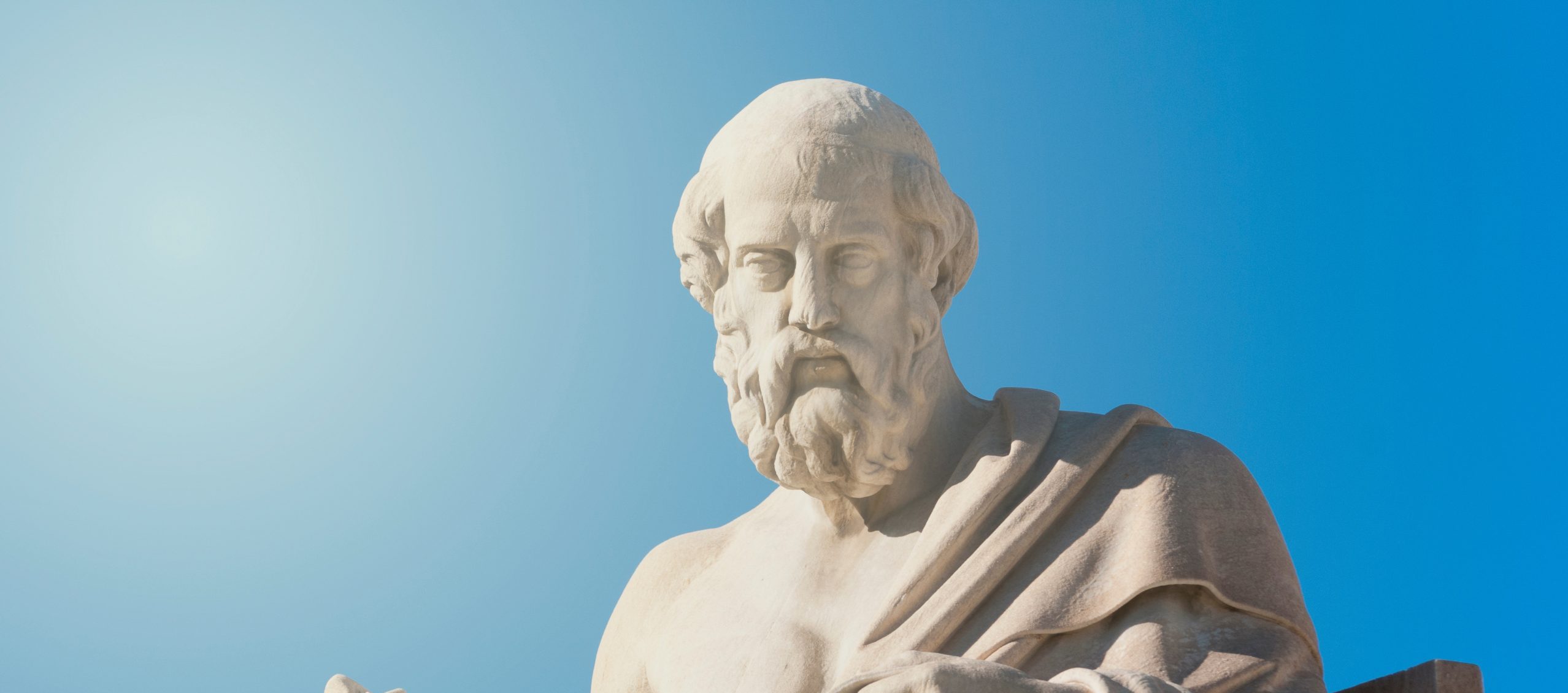 Skulptur i marmor av Platon.