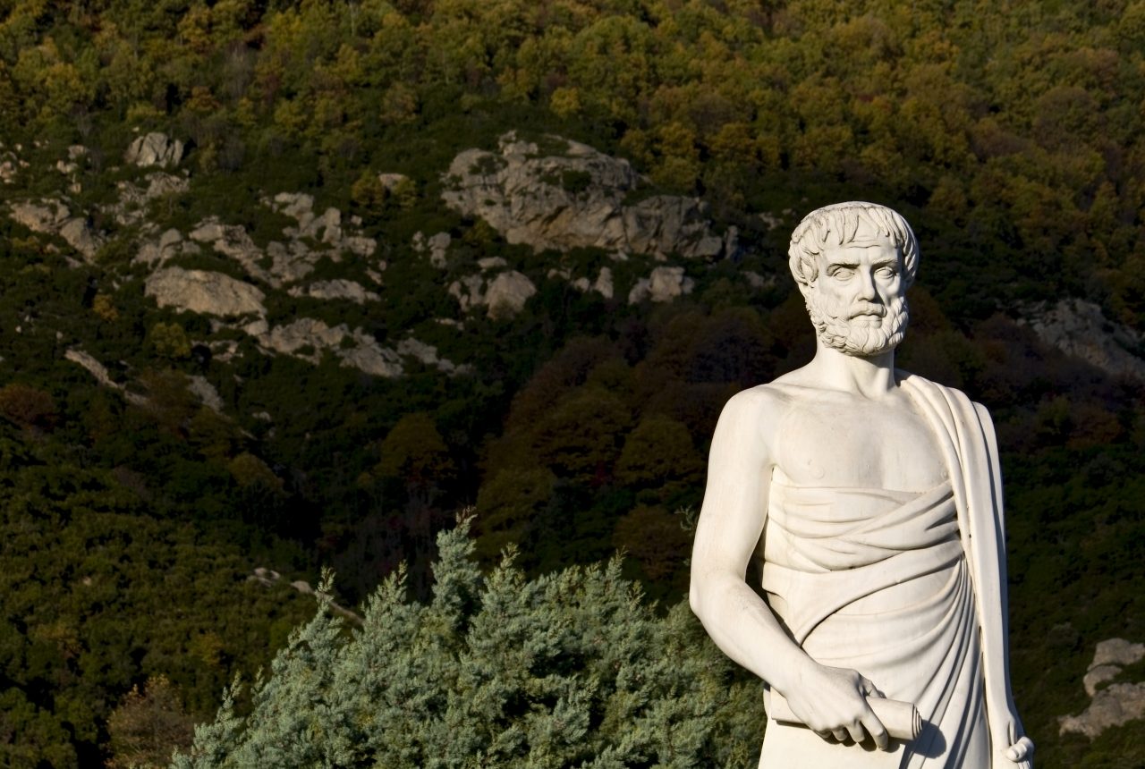 Aristoteles-statuen i Stagira i Hellas